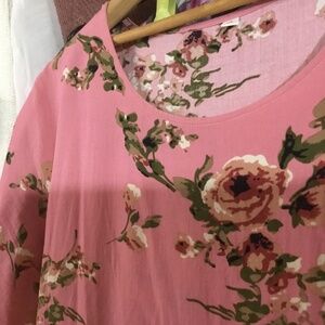 Maxi pink coton dress